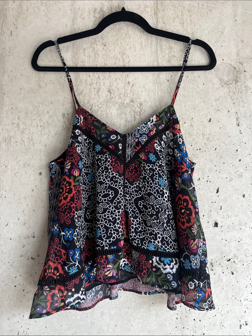 NICHOLAS Floral Cami Top Silk Blend Boho Luxe Festival Tank